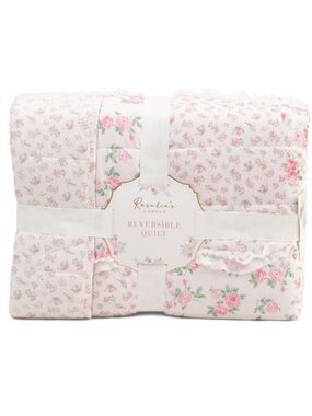 Rosalie’s Pink Floral Reversible Quilt